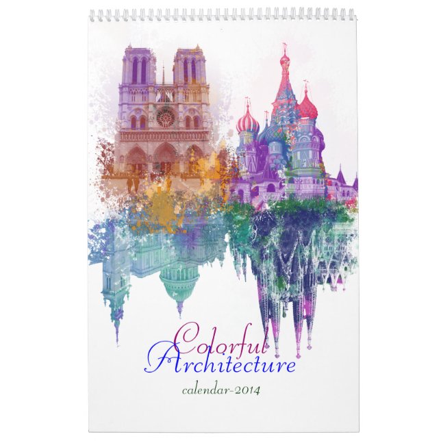 Calendrier Mural Architecture colorée (Protection)