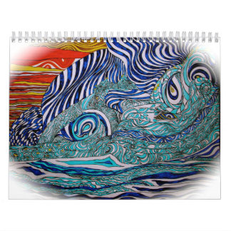 Calendrier Mural Art Calenar de vague d'amour