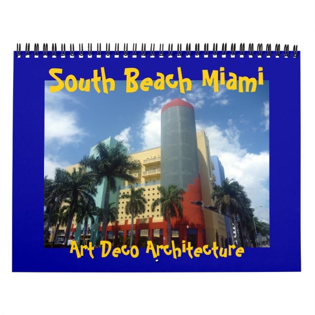 Calendrier Mural art déco miami 2026 (Protection)