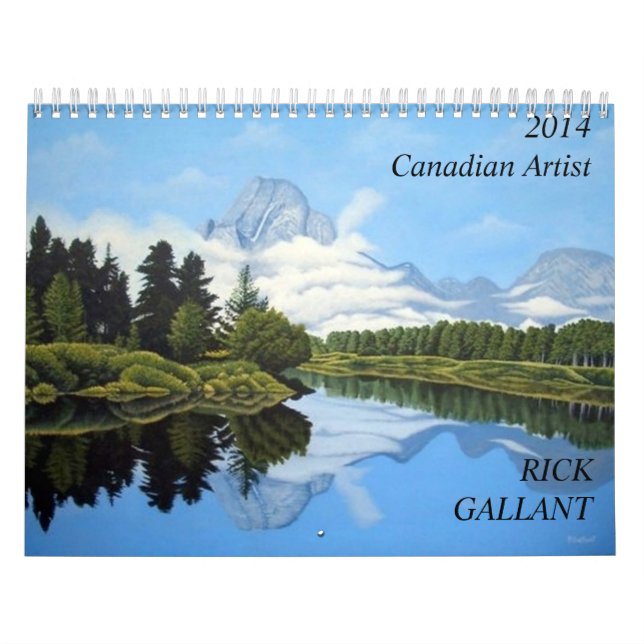 Calendrier Mural Artiste canadien Rick vaillant (Protection)