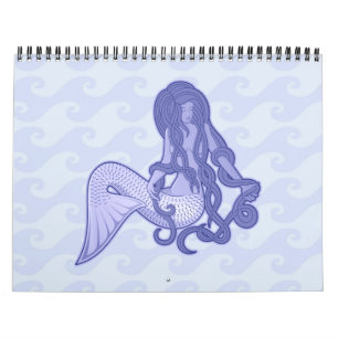 Calendrier Mural Assis Mermaid bleu
