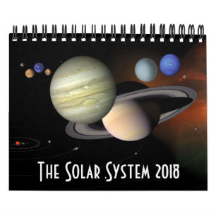 Calendrier Mural Astronomie d'espace de planètes de système solai