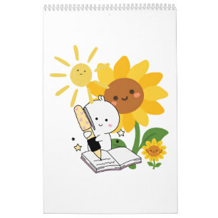 Calendrier mural avec personnage illustré mignon e