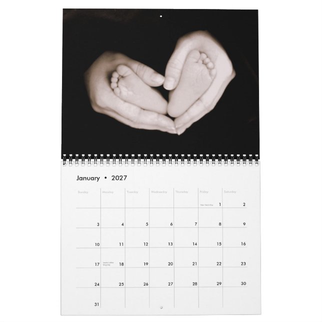 Calendrier Mural Bébé Payne (Jan 2027)