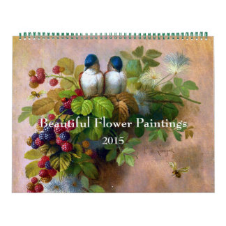 Calendrier Mural Belles peintures à fleurs