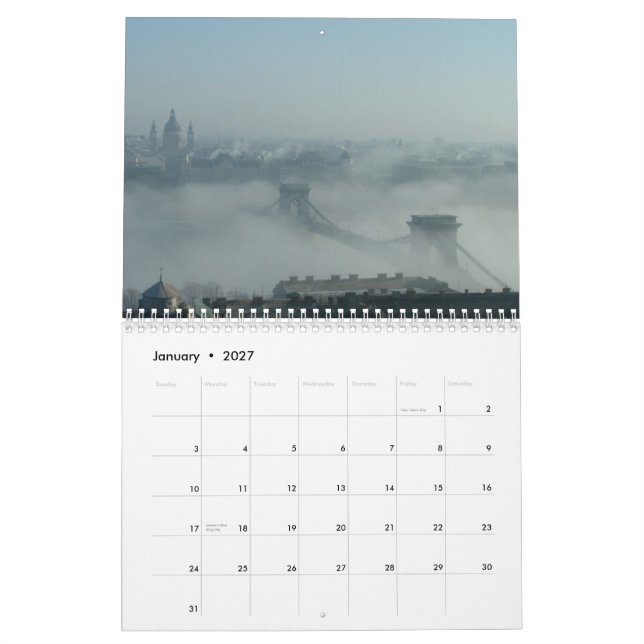 Calendrier Mural Budapest et le Danube - 2013 (Jan 2027)