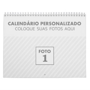 Calendrier Mural Calendário de fotos familiares 2024 em português