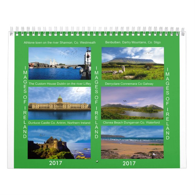 Calendrier Mural Calendrier-Blanc-Deux Pages (Protection)
