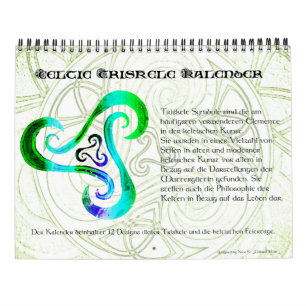 Calendrier mural Celtic Triskele + jours fériés 