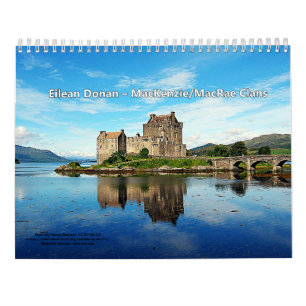 Calendrier Mural Châteaux De 13 Clans Écossais Des Highlands