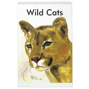 Calendrier Mural Chats sauvages et sauvages