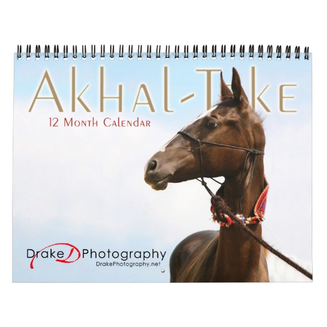 Calendrier Mural Cheval d'Akhal-Teke (Protection)