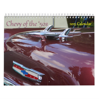 Calendrier Mural Chevys des années 50