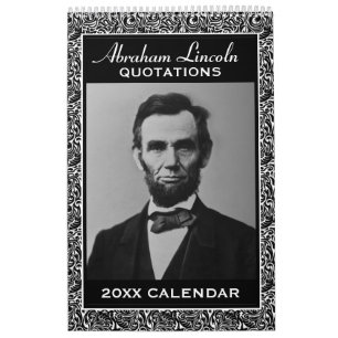 Calendrier Mural Citations d'Abe Lincoln avec la photo