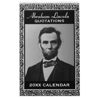 Calendrier Mural Citations d'Abe Lincoln avec photo présidentielle