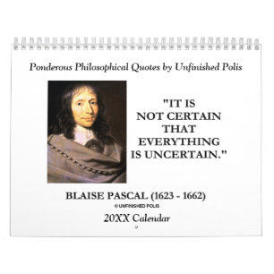 Calendrier Mural Citations philosophiques lourdes par Polis non