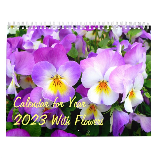 Calendrier Mural Classez pendant l'année 2014 - des fleurs (Protection)