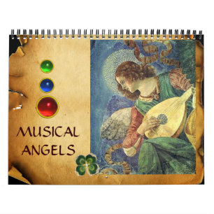 CALENDRIER MURAL COLLECTION    D'ART FINE DES ANGELS MUSICAUX 2017