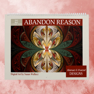 Calendrier Mural Collection rouge Fractales Abstraites 2026