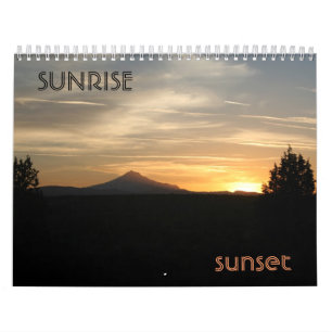 Calendrier Mural Coucher du soleil de lever de soleil