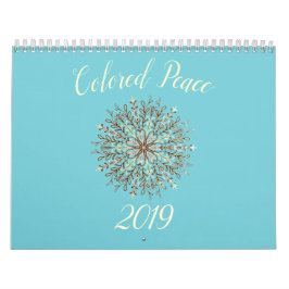 Calendrier Mural Couleur-dans le mandala noir et blanc de