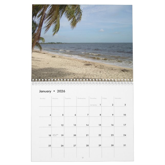 Calendrier mural Cuba (Jan 2026)