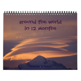 Calendrier Mural dans le monde entier en 12 mois