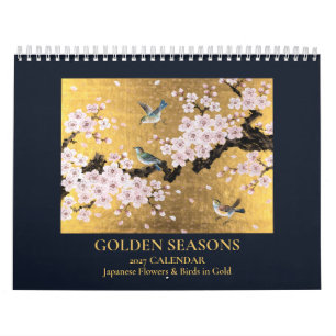 Calendrier mural d'art japonais 2027 Saisons dor