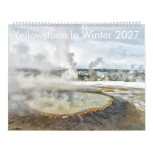 Calendrier mural de 12 mois Yellowstone en hiver 2