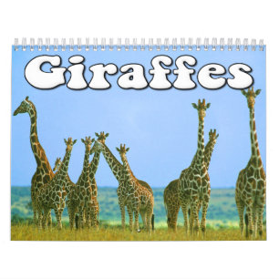 Calendrier mural de girafes