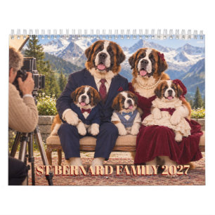Calendrier mural de la famille St Bernard 2027