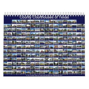 Calendrier mural de tribunal du comté du Texas 12