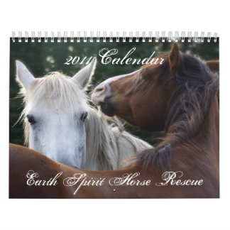 Calendrier Mural Délivrance de cheval d'esprit de la terre,
