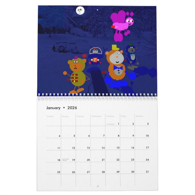 Calendrier mural d'Ellie Castellanos 2012 (Jan 2026)