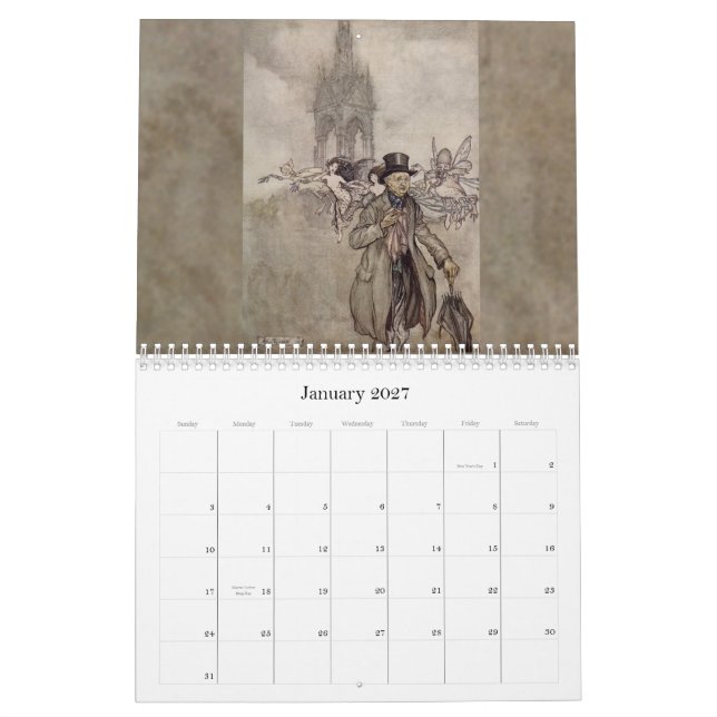 Calendrier mural des fées 2011 (Jan 2027)