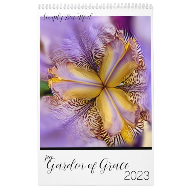 Calendrier mural des fleurs simples (Protection)