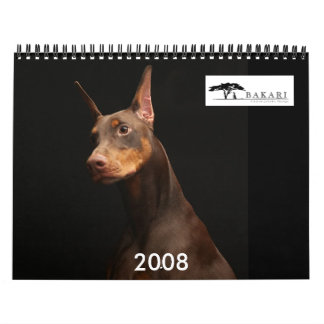 Calendrier Mural Dobermann 2008 de Bakari