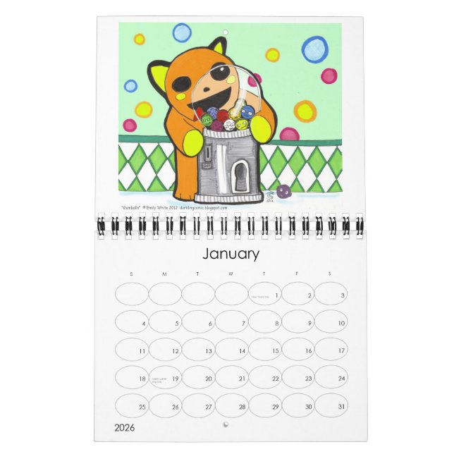 Calendrier Mural Dorkling 2013 Monthly Wall Calendar humour BD (Jan 2026)