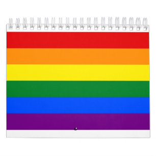 Calendrier Mural Drapeau de gay pride d'arc-en-ciel
