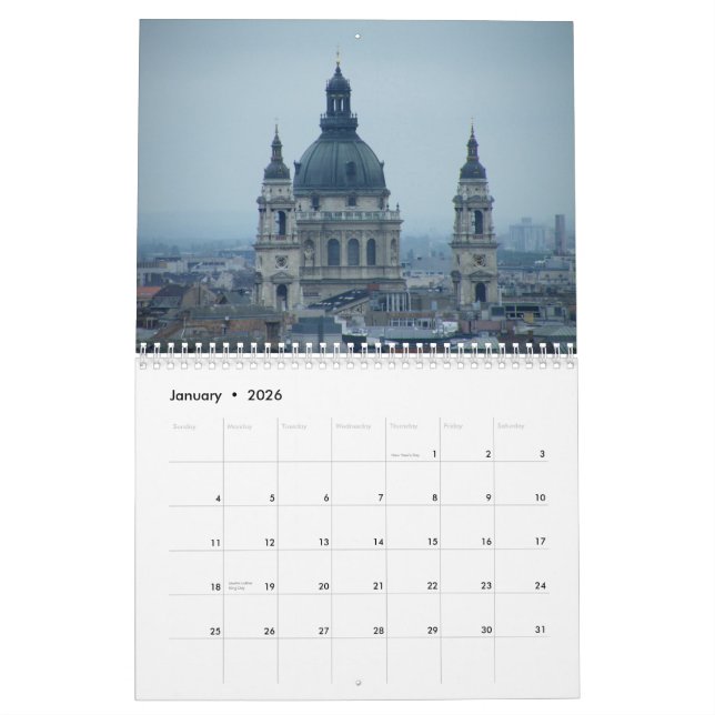 Calendrier Mural Églises chrétiennes européennes 2013 (Jan 2026)
