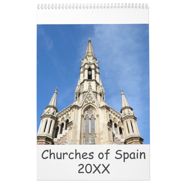 Calendrier Mural Eglises de 12 mois d'Espagne (Protection)