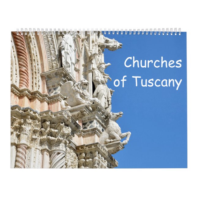 Calendrier Mural Eglises de Toscane de 12 mois (Protection)