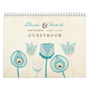 Calendrier Mural Épouser le Guestbook personnalisé de livre