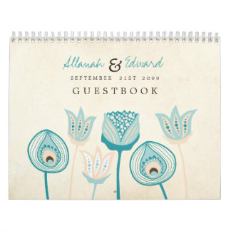 Calendrier Mural Épouser le Guestbook personnalisé de livre