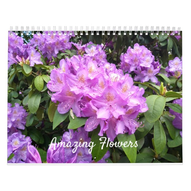Calendrier mural extraordinaire de fleurs (Protection)