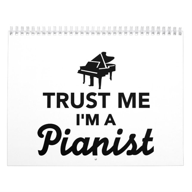 Calendrier Mural Faites-moi confiance je suis un pianiste (Protection)