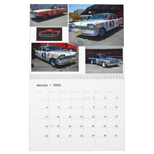 Calendrier Mural Favoris "DU HISTORICS" à Laguna Seca (Jan 2026)
