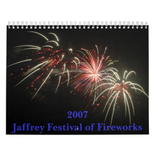 Calendrier Mural Festival 2007 de Jaffrey des feux d'artifice