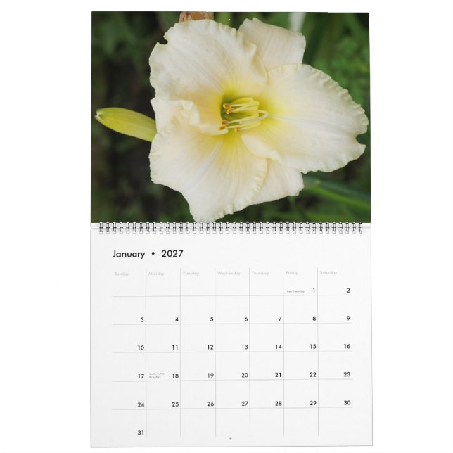 Calendrier Mural Fleurs 2011 (Jan 2027)
