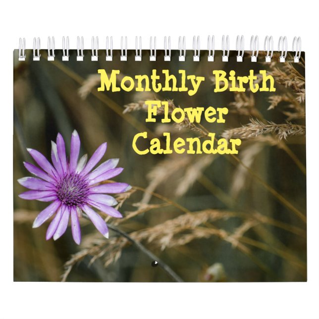 Calendrier Mural Fleurs de naissance mensuelles (Protection)